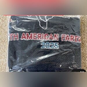 The Who Music Throw Blanket in packaging from the 2025 farewell tour concert